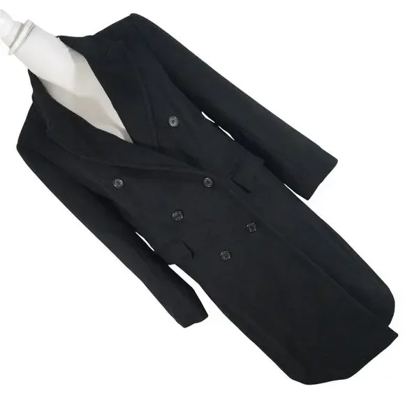 NWT@$340! LAUREN BY RALPH LAUREN! BLACK WOOL BLEND DOUBLE BREAST OVERCOAT! SZ 8 - Picture 16 of 16